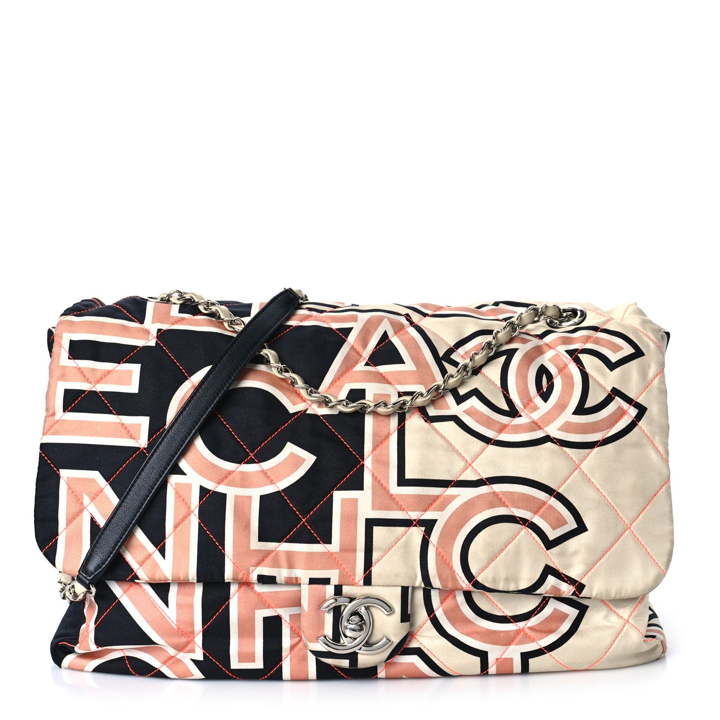 Nylon Printed Maxi Flap Multicolor