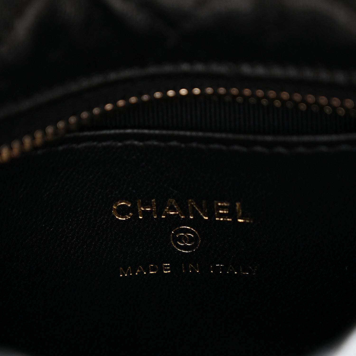 Chanel Lambskin Quilted Chain Around Pouch Black 6 of 7