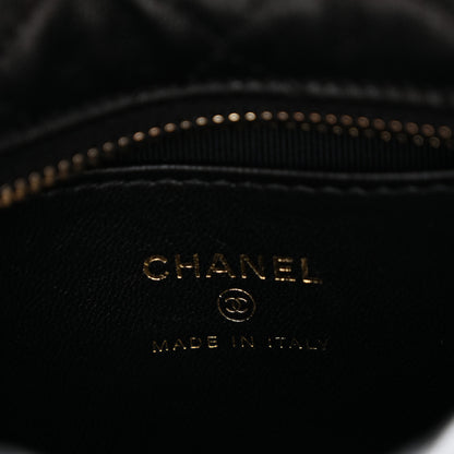 Chanel Lambskin Quilted Chain Around Pouch Black 6 of 7