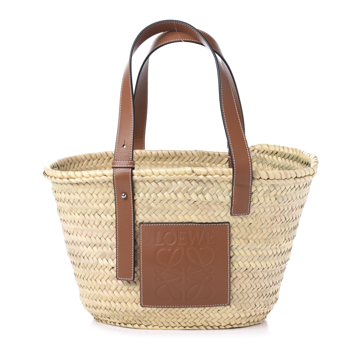 Loewe Raffia Large Basket Tote Bag Natural Tan 1 of 9