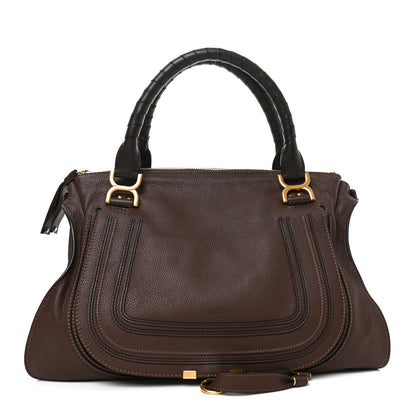 Chloe Calfskin Large Marcie Satchel Ebony 1 of 10