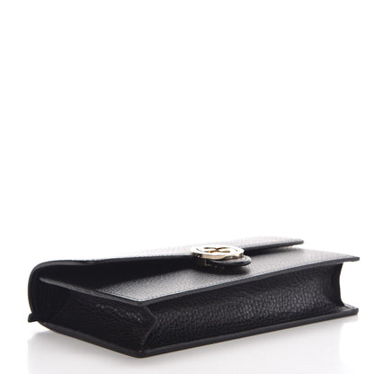 Gucci Dollar Calfskin Interlocking G Chain Wallet Black 4 of 8