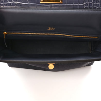 Hermes Togo Matte Alligator Swift Touch 35 24/24 Bleu Nuit Bleu Marine Bleu Indigo 5 of 9