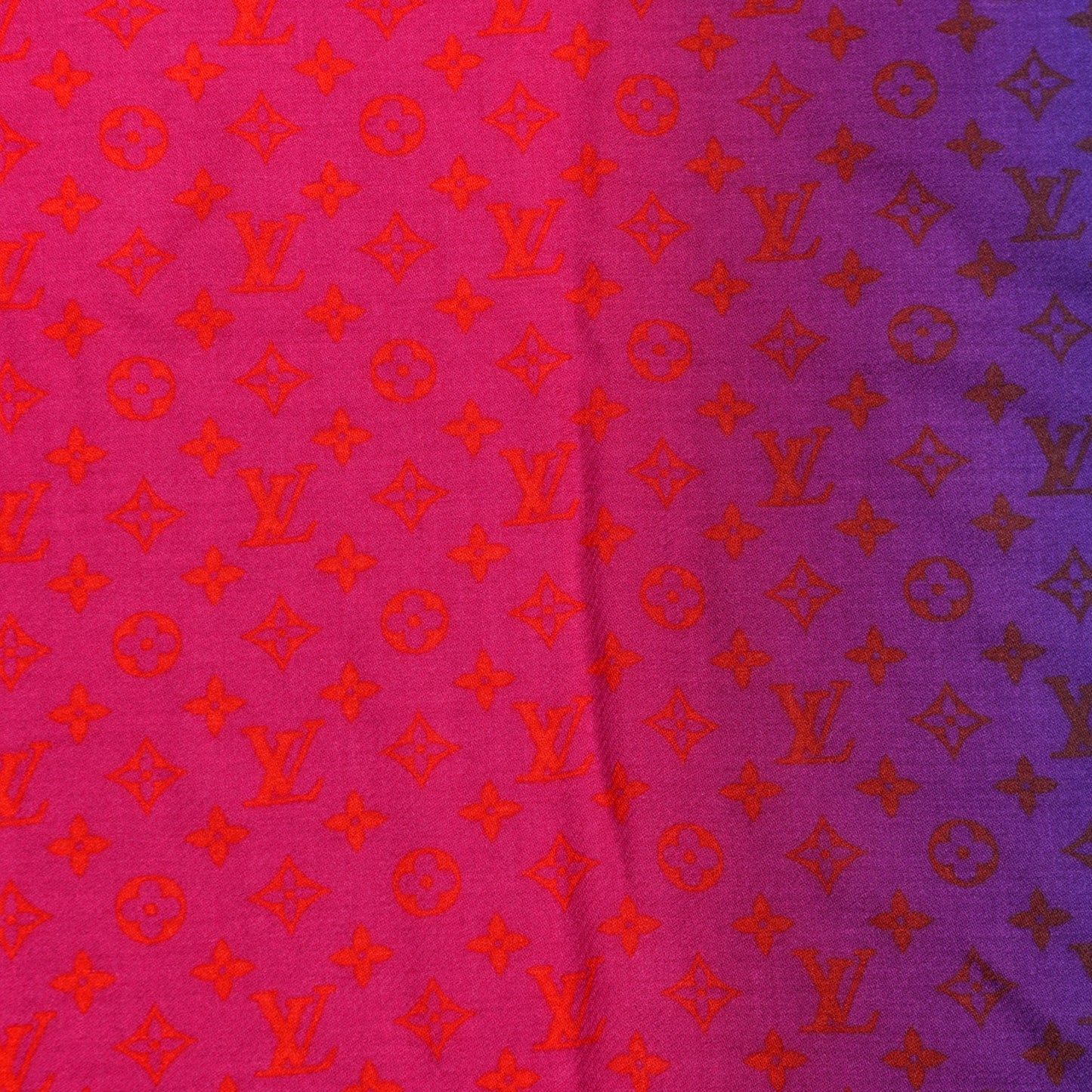 Wool Monogram Telling Stole Rose Pop
