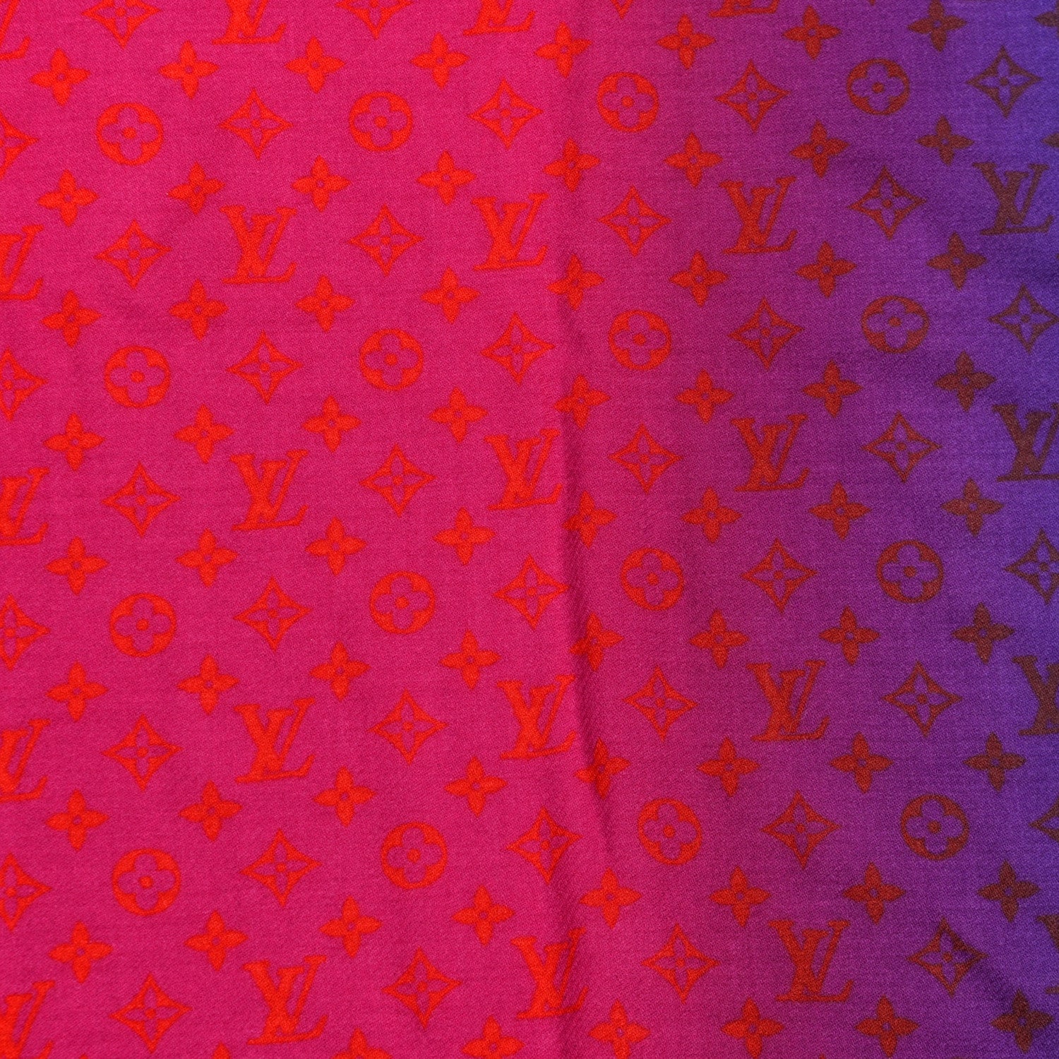 Louis Vuitton Wool Monogram Telling Stole Rose Pop 3 of 6