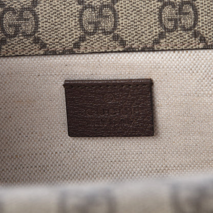 Gucci GG Supreme Monogram Web Small Neo Vintage Double Flap Messenger Bag Beige New Acero 7 of 12