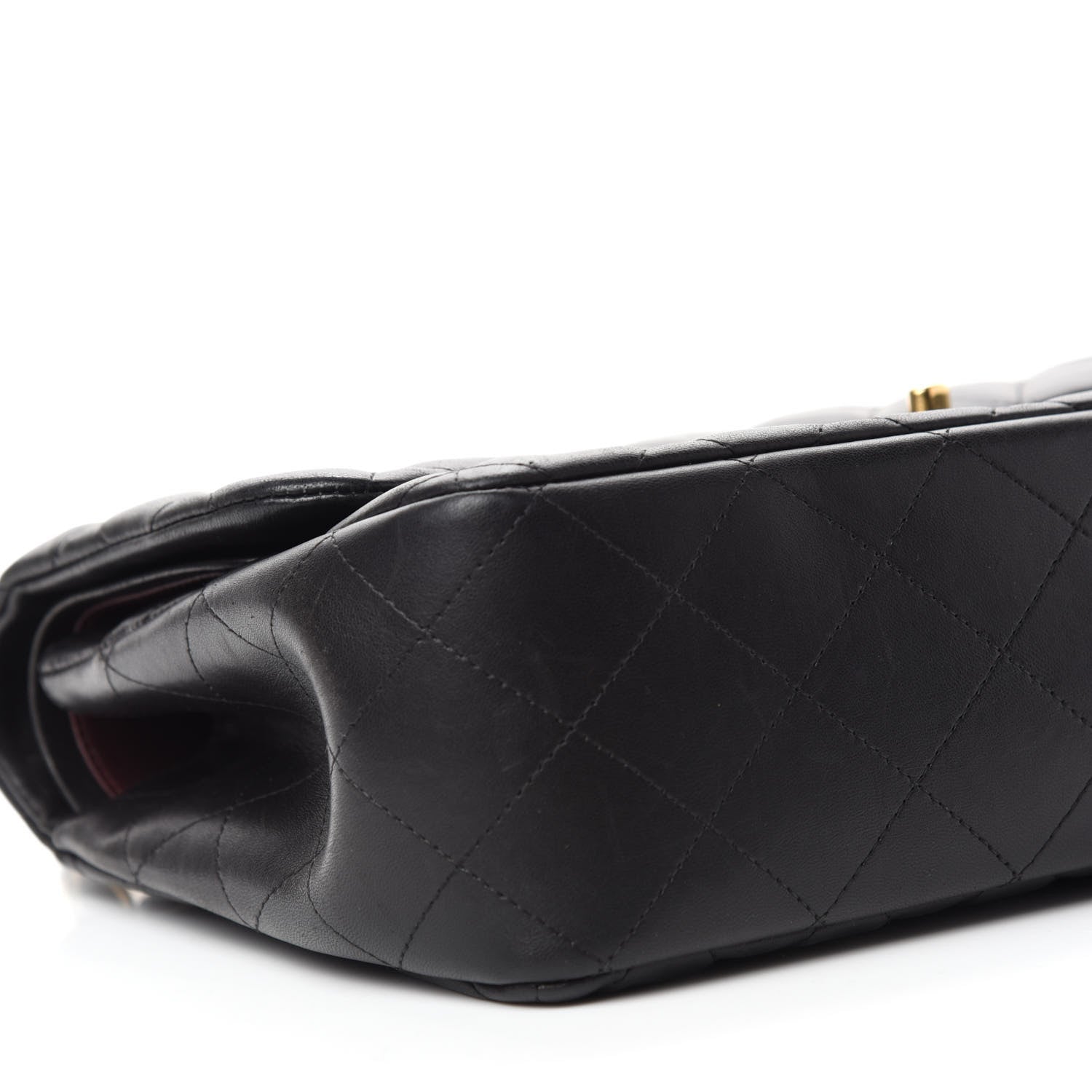 Chanel Lambskin Quilted Jumbo Double Flap Black 6 of 13
