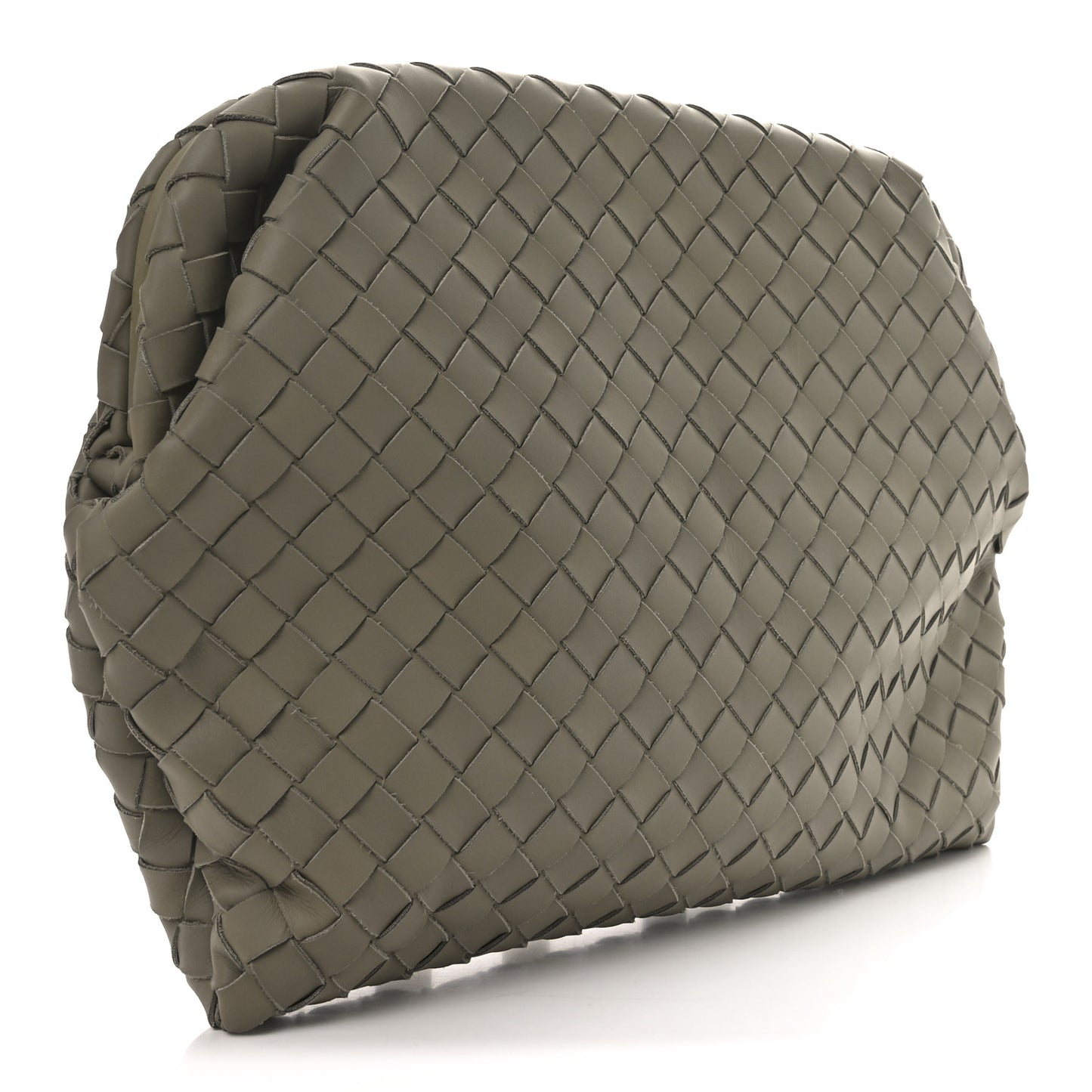 Nappa Intrecciato Clutch Limestone