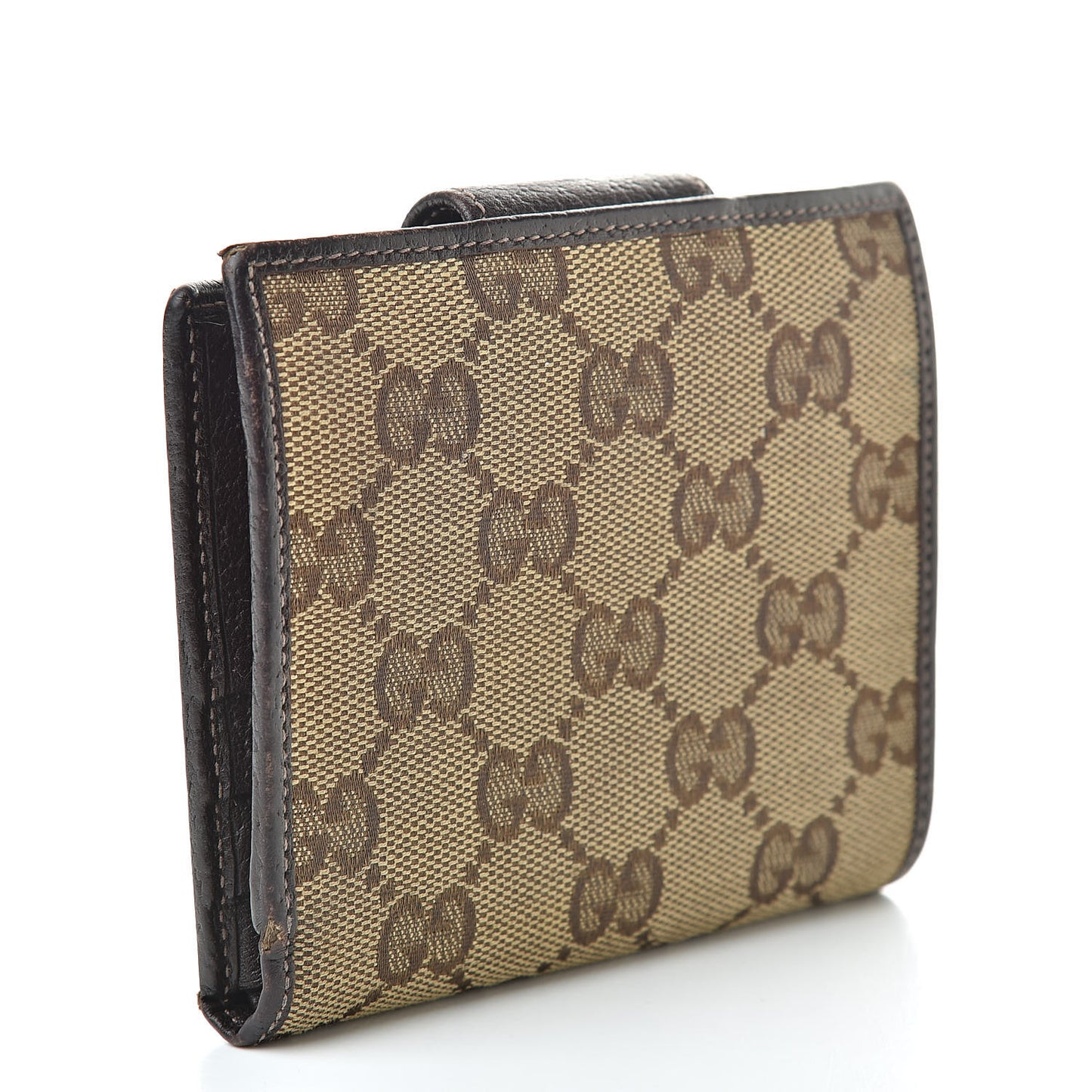 Monogram D Ring Compact Wallet Dark Brown