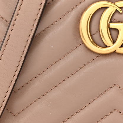 Gucci Calfskin Matelasse Mini GG Marmont Chain Shoulder Bag Porcelain Rose 12 of 12