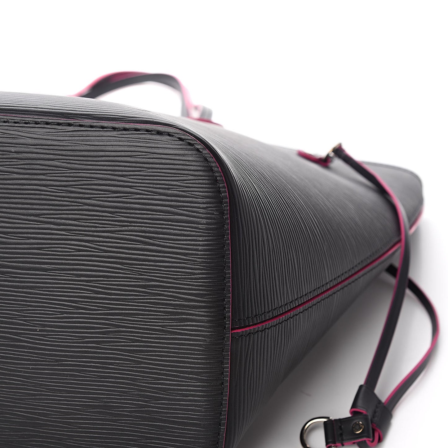 Epi Neverfull MM Black Hot Pink