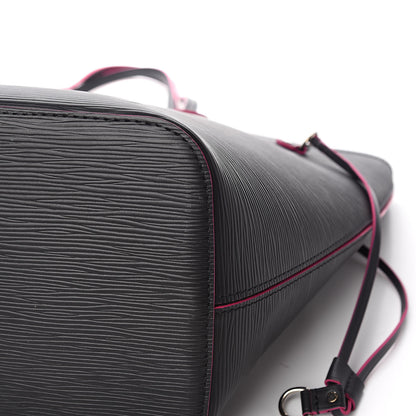 Louis Vuitton Epi Neverfull MM Black Hot Pink 9 of 11