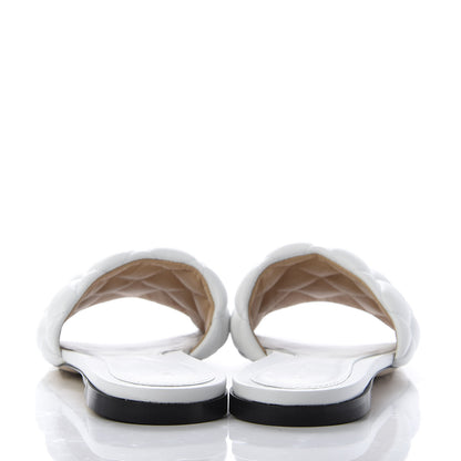 Bottega Veneta Nappa Matelasse Padded Flat Sandals 37 Optic White 6 of 9