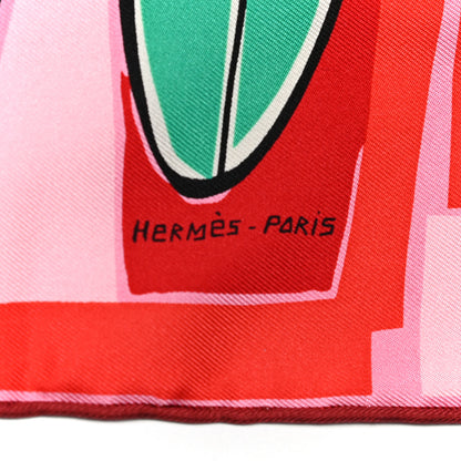 Hermes Silk Sea Surf and Fun Scarf 45 Rose Bleu Vert 2 of 5