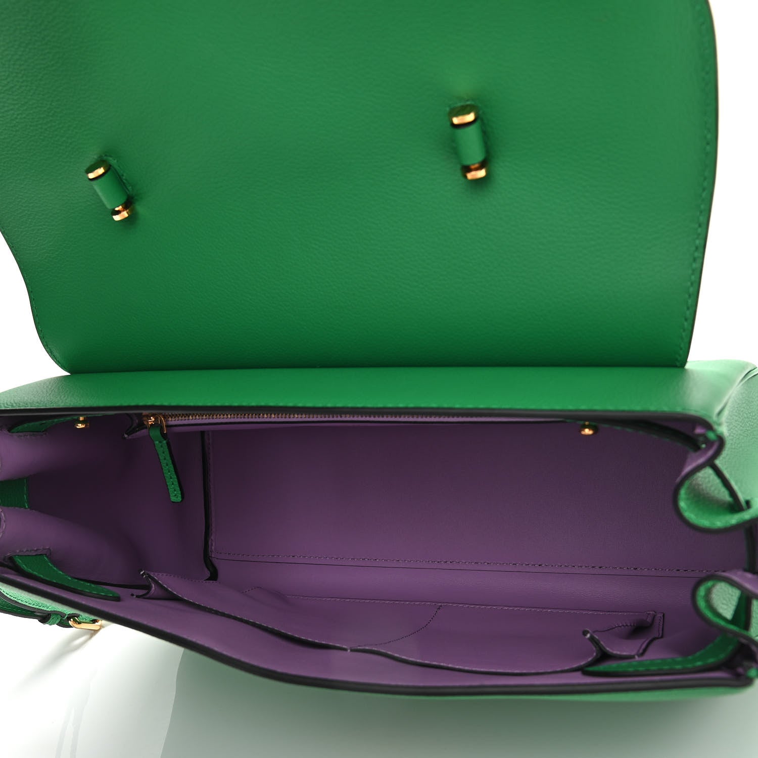 Versace Calfskin Large La Medusa Bag Green 5 of 9