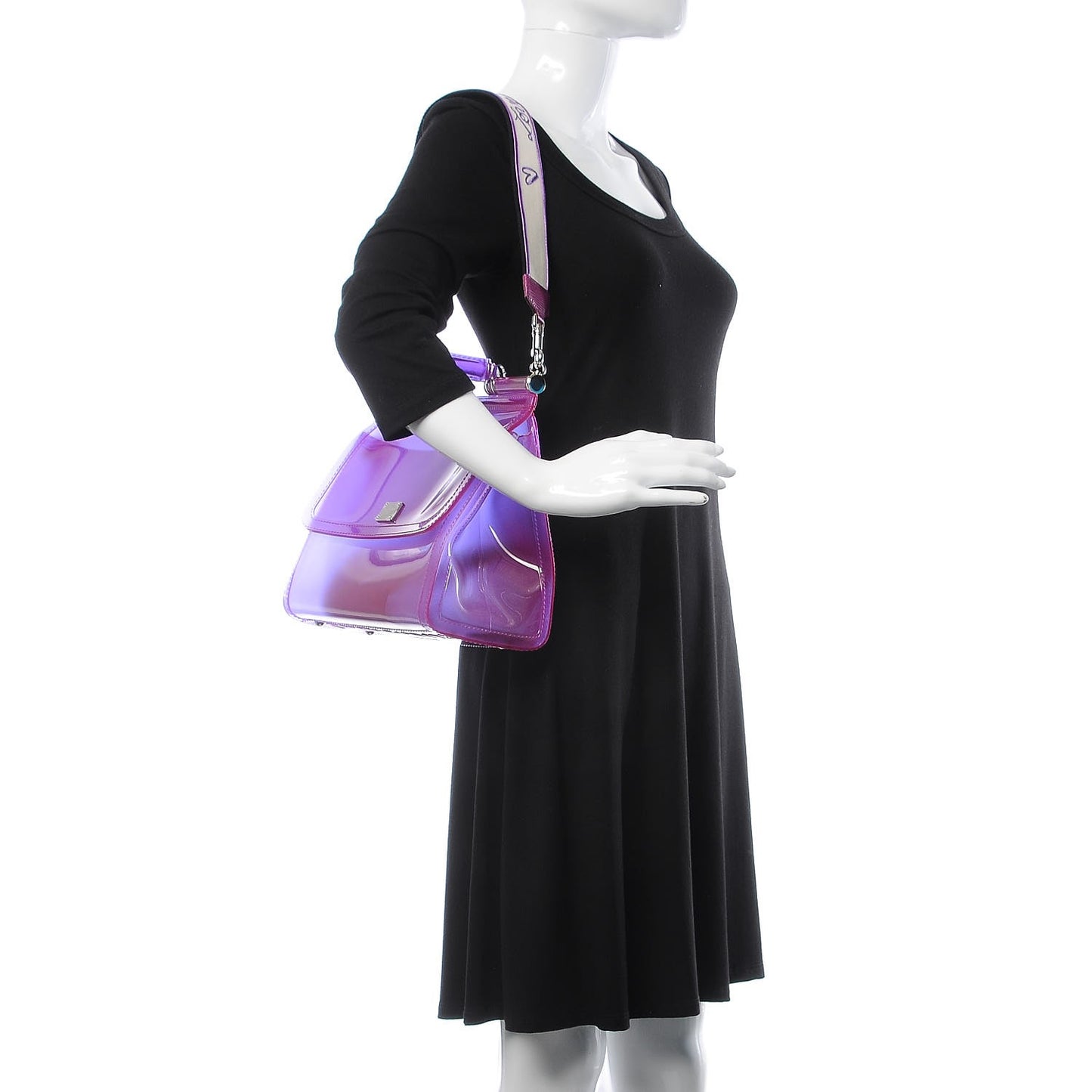 Rubber Semi Transparent Miss Sicily Satchel Purple