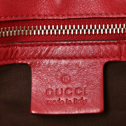 Gucci Calfskin Large Horsebit Chain Hobo Red 5 of 9