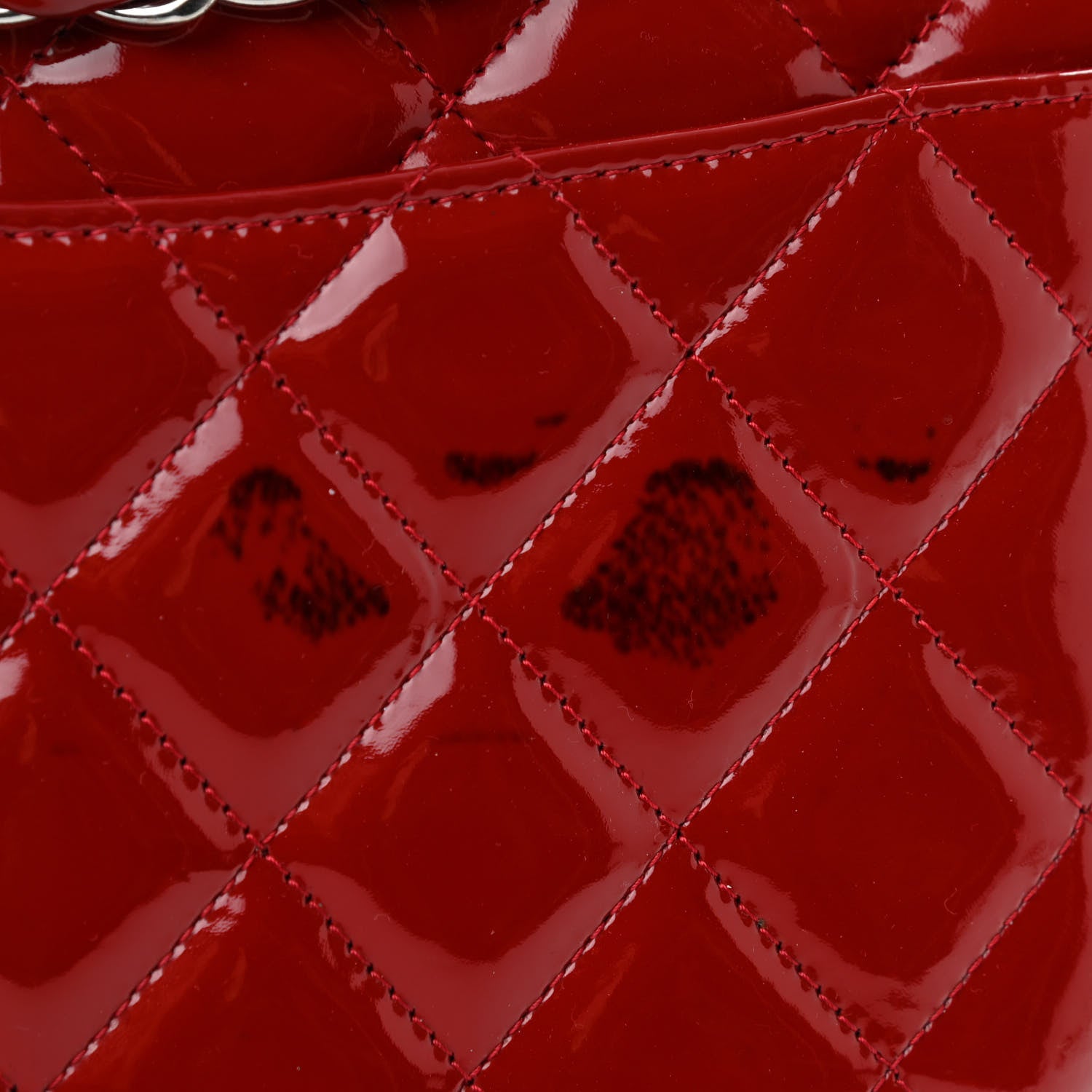 Chanel Patent Quilted Maxi Double Flap Red 12 of 13