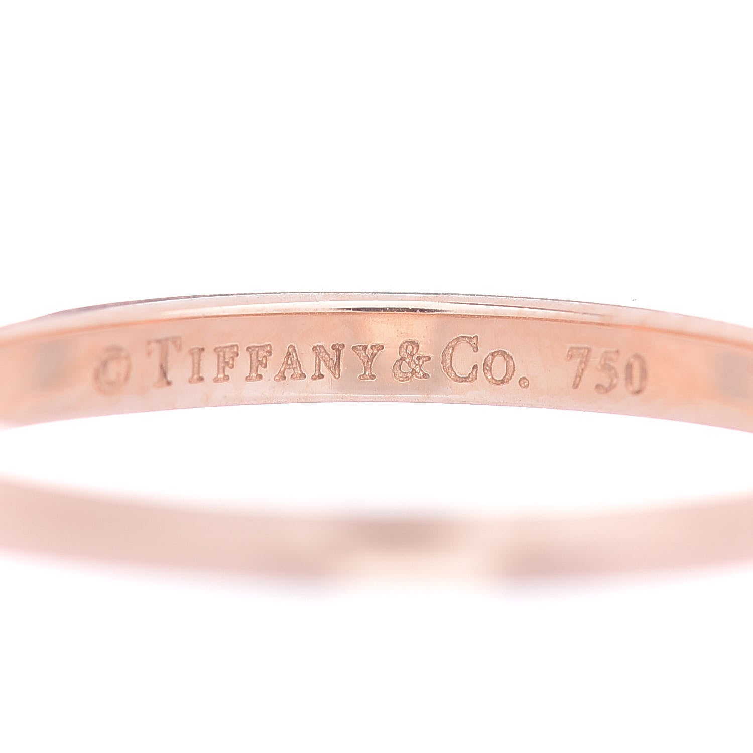 Tiffany 18K Rose Gold Diamond Novo Half Circle Band Ring 49 4.75 5 of 5