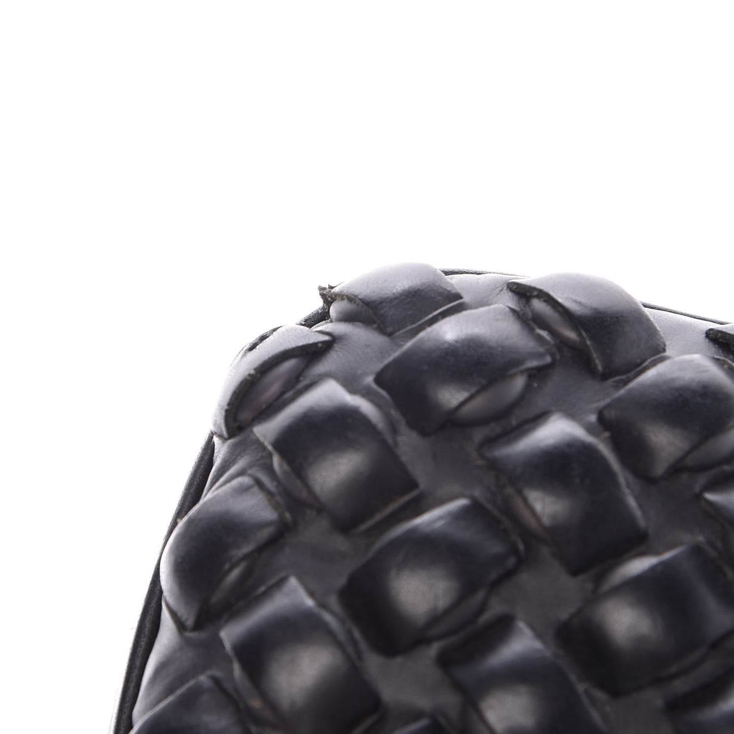 Nappa Intrecciato Studded Knot Clutch Black