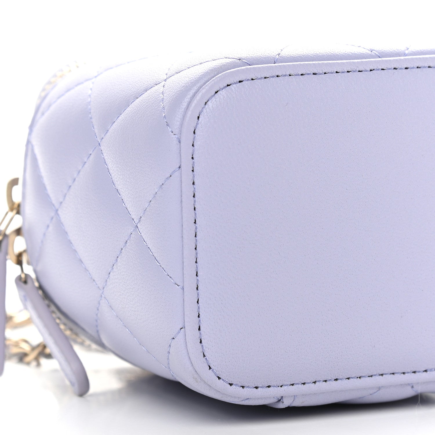 Chanel Lambskin Quilted Top Handle Mini Vanity Case With Chain Light Purple 8 of 9
