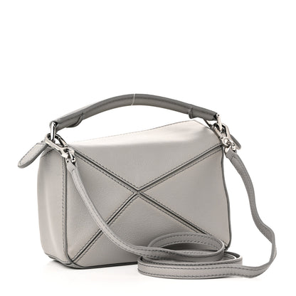 Loewe Calfskin Mini Puzzle Bag Pearl Grey 3 of 9