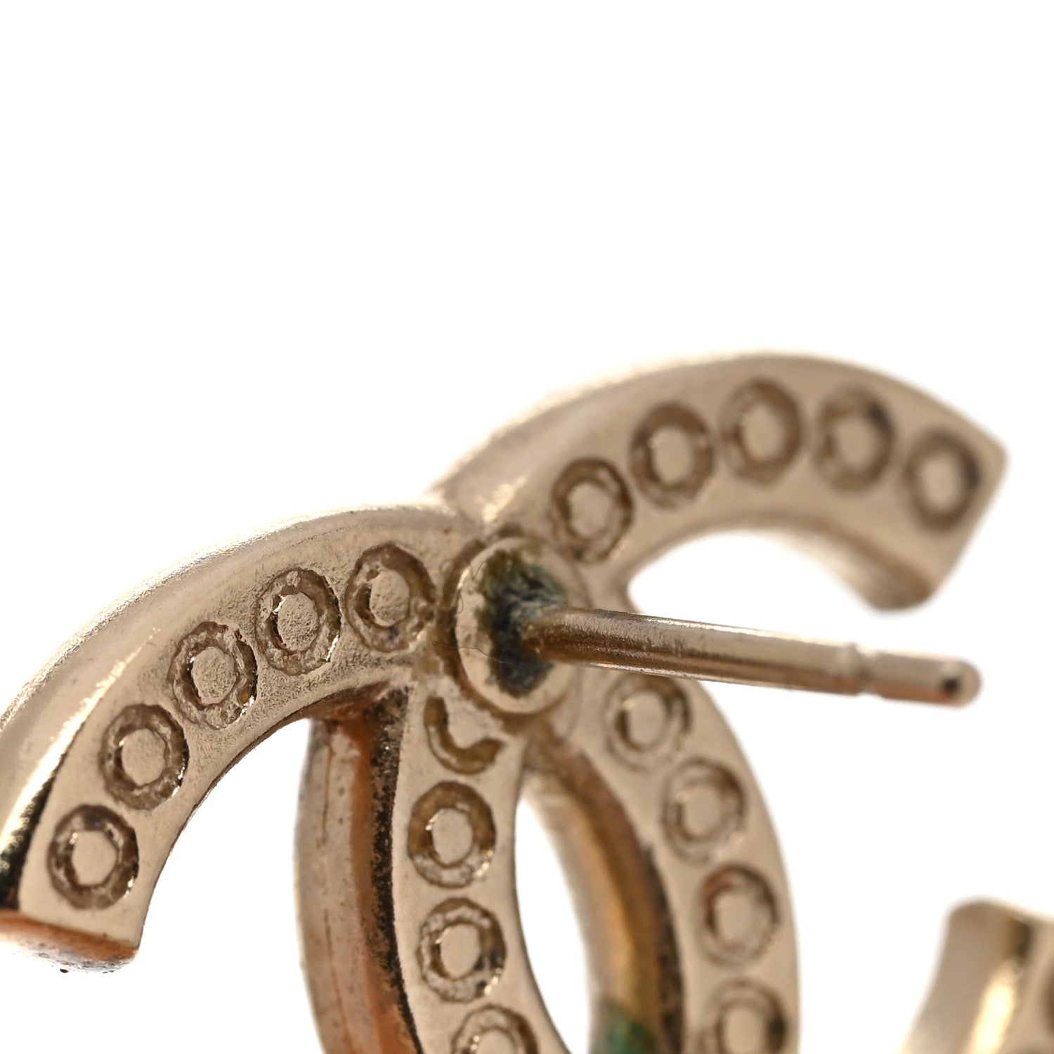 Chanel Crystal CC Earrings Light Gold 6 of 8