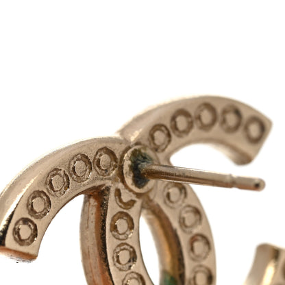 Chanel Crystal CC Earrings Light Gold 6 of 8