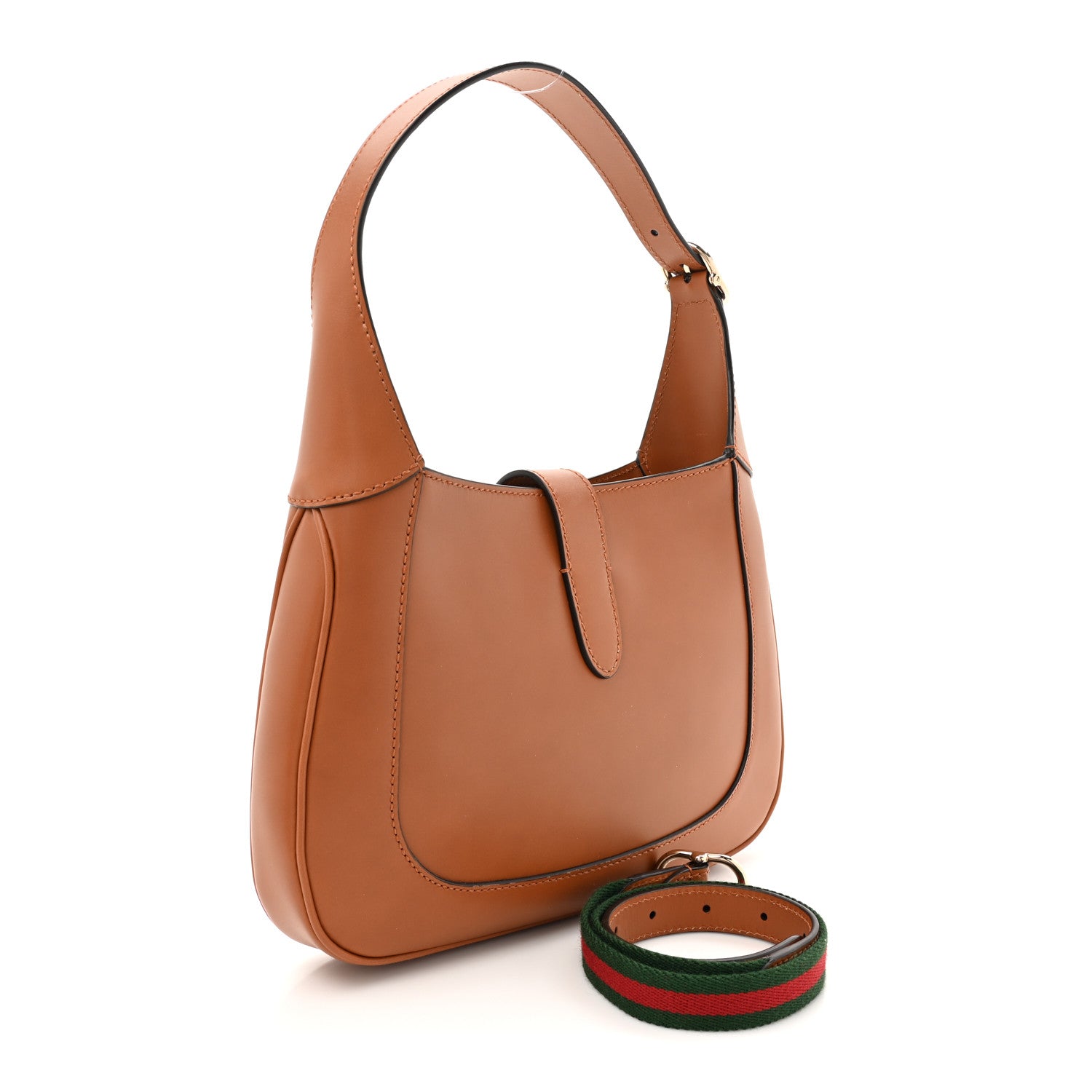 Gucci Tritone Calfskin Small Jackie 1961 Hobo Harness Brown 3 of 11