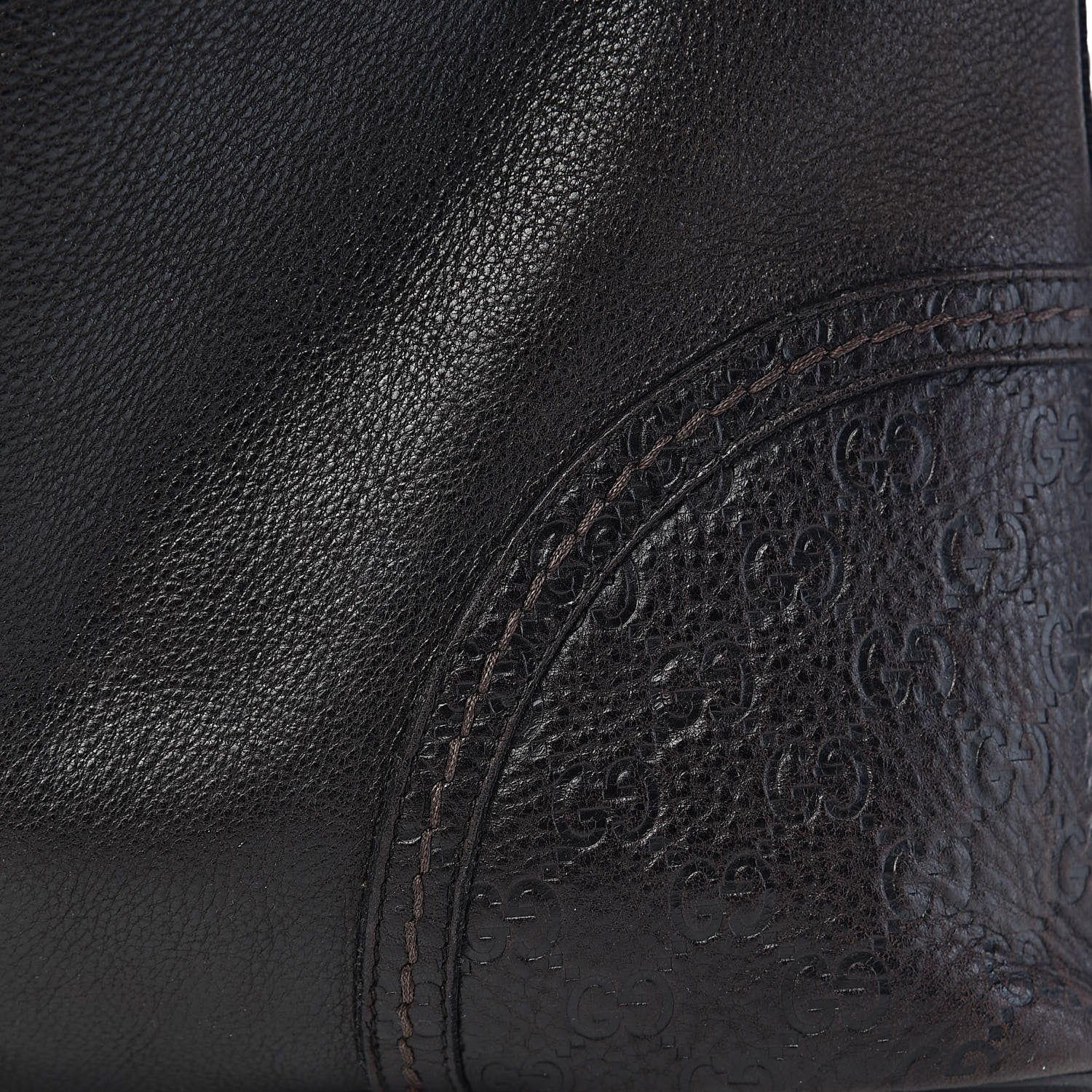 Gucci Calfskin Guccissima Trim Large Signoria Hobo Dark Brown 12 of 12