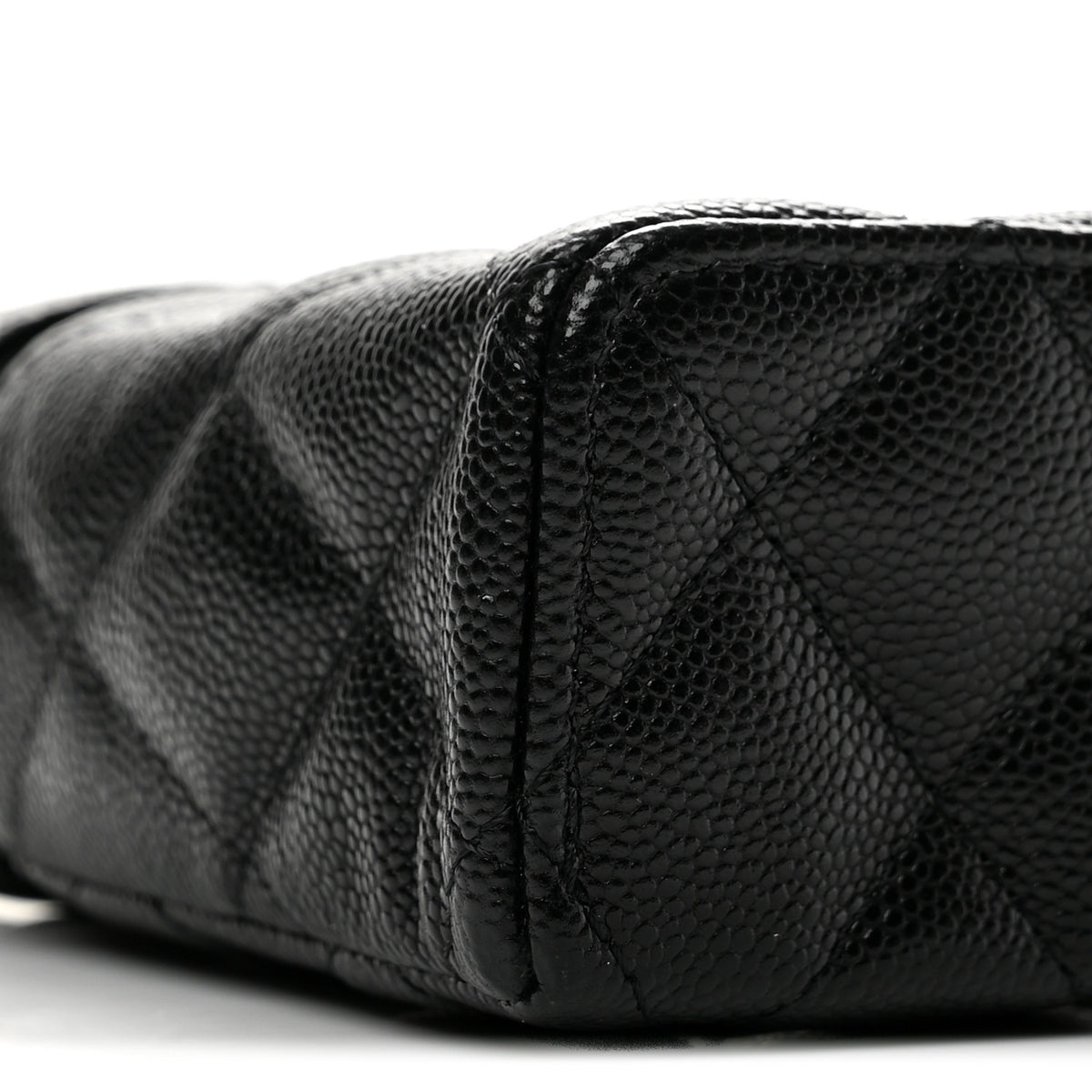 Chanel Caviar Quilted Top Handle Slim Vanity With Chain Black 9 of 12