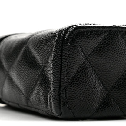 Chanel Caviar Quilted Top Handle Slim Vanity With Chain Black 9 of 12