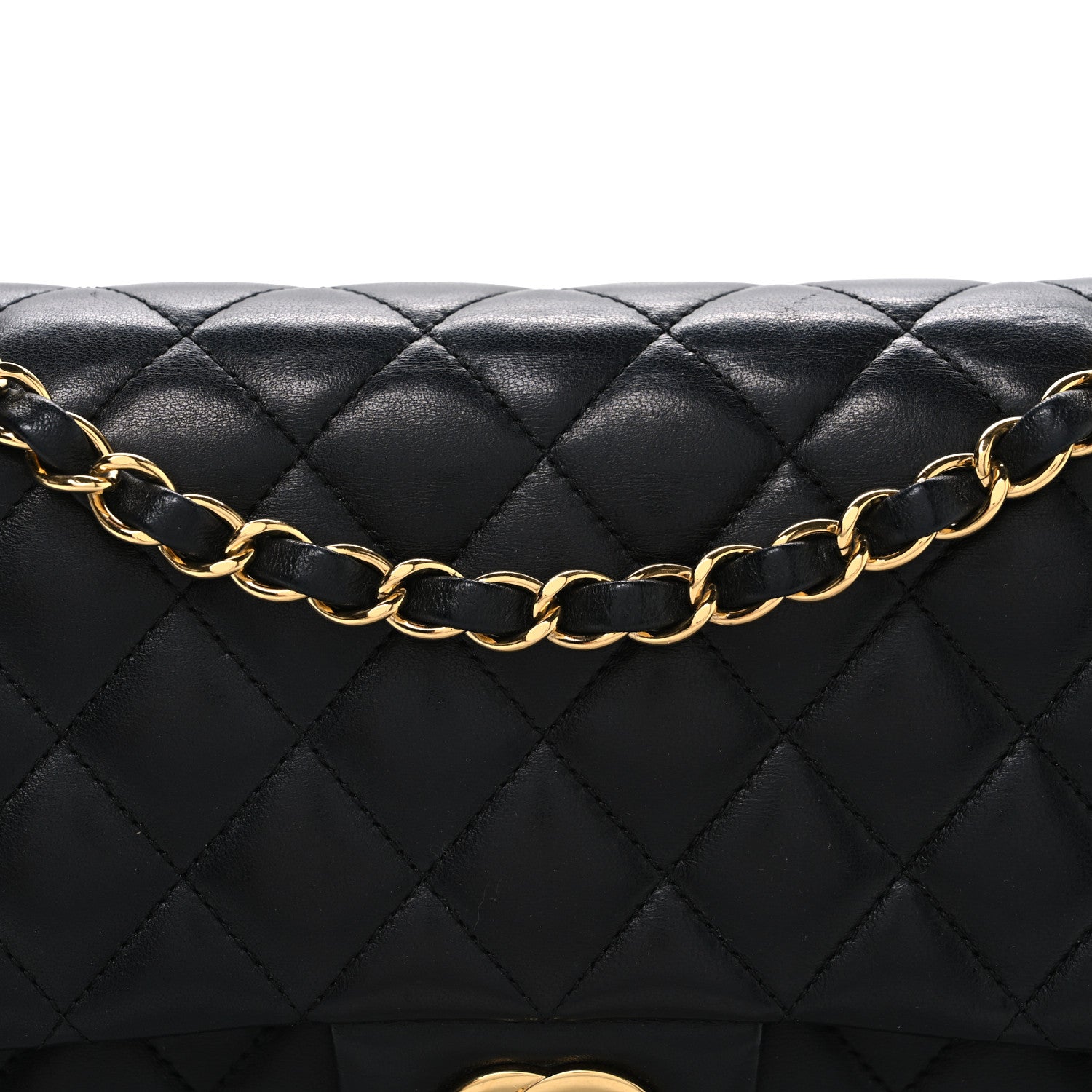 Chanel Lambskin Quilted Medium Double Flap Black 8 of 10