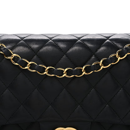 Chanel Lambskin Quilted Medium Double Flap Black 8 of 10