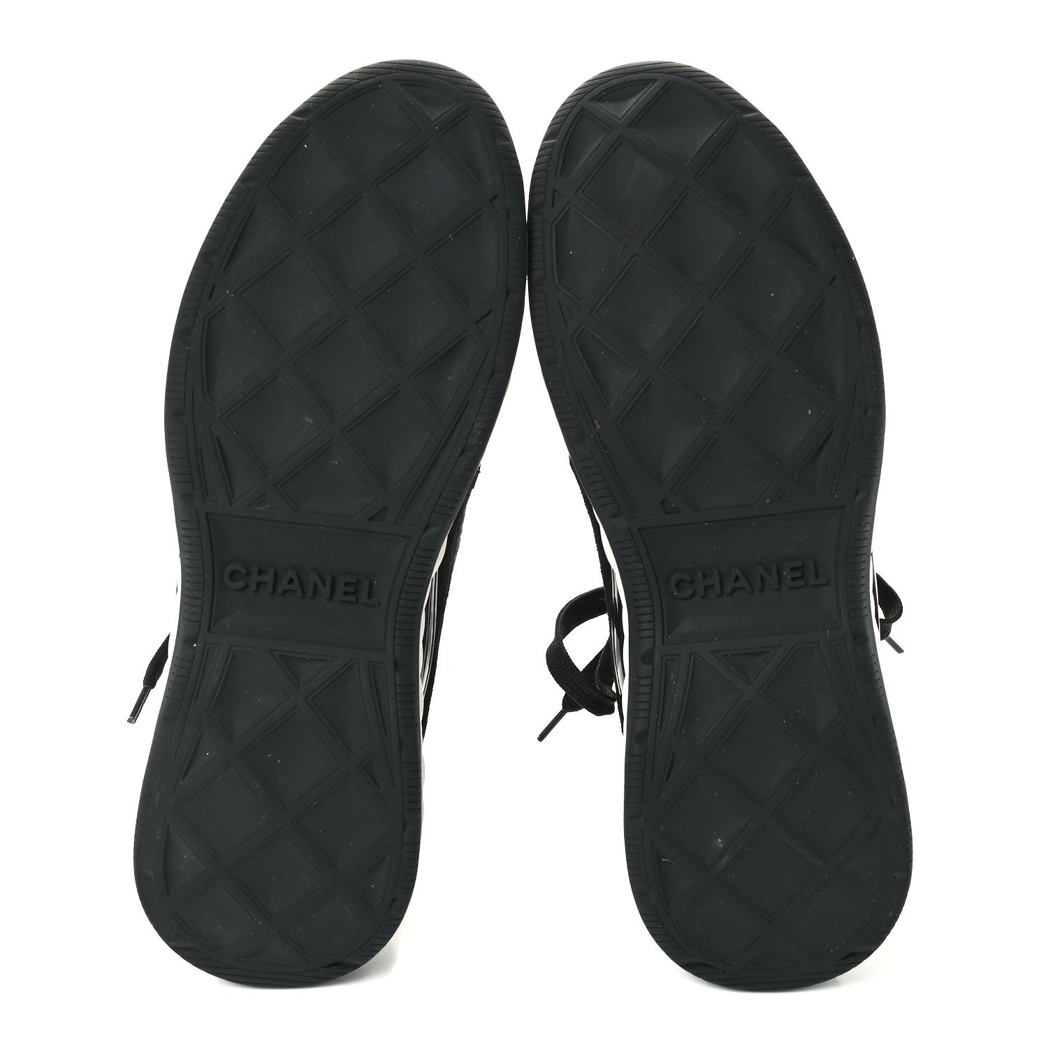 Chanel Velvet Calfskin Mixed Fibers CC Sneakers 41.5 Black 7 of 11