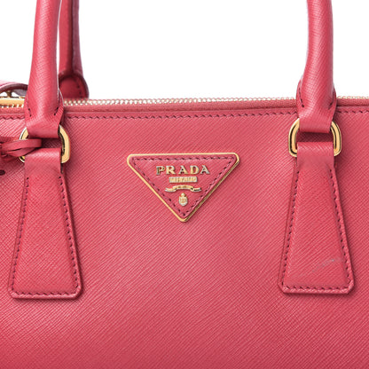 Prada Saffiano Small Galleria Double Zip Tote Fuxia 10 of 12