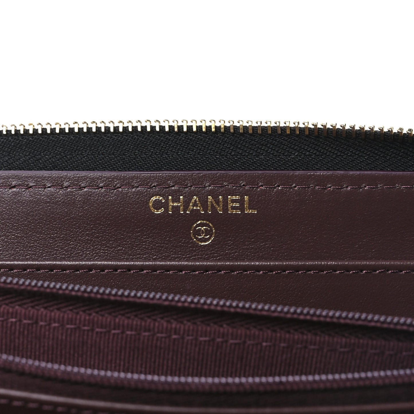 Caviar Quilted Large Gusset Zip Around Wallet Black