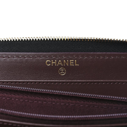 Chanel Caviar Quilted Large Gusset Zip Around Wallet Black 5 of 12