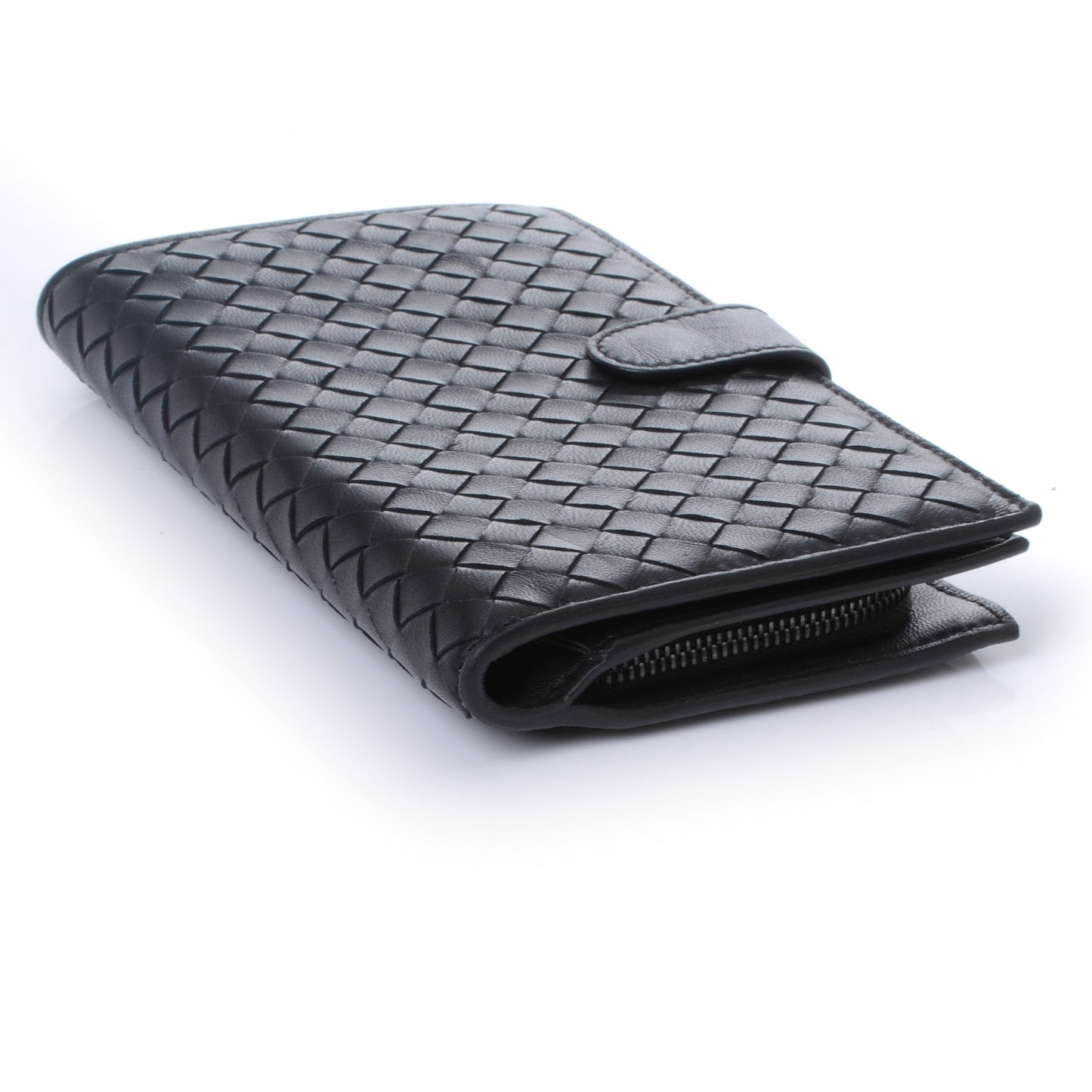 Nappa Intrecciato Continental Wallet Black