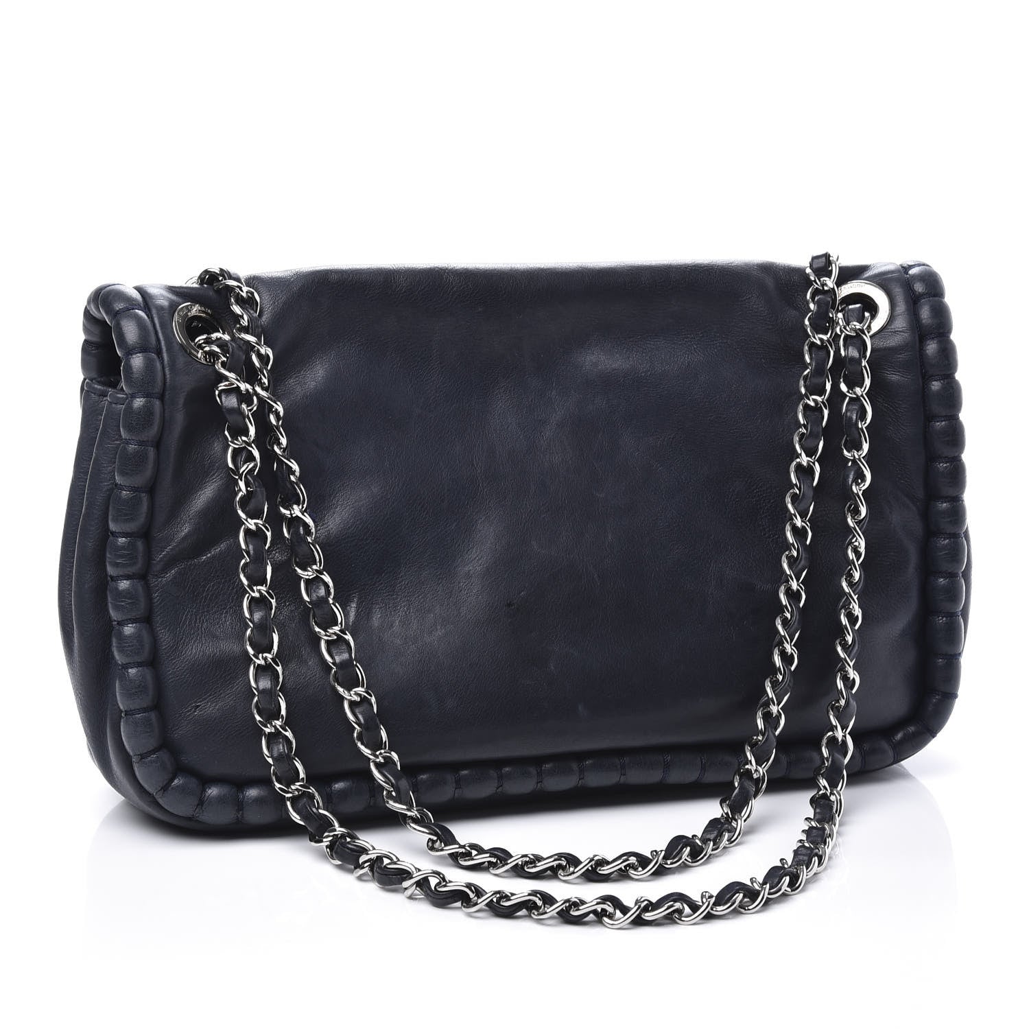 Chanel Calfskin Medium On the Bund Flap Navy 2 of 15
