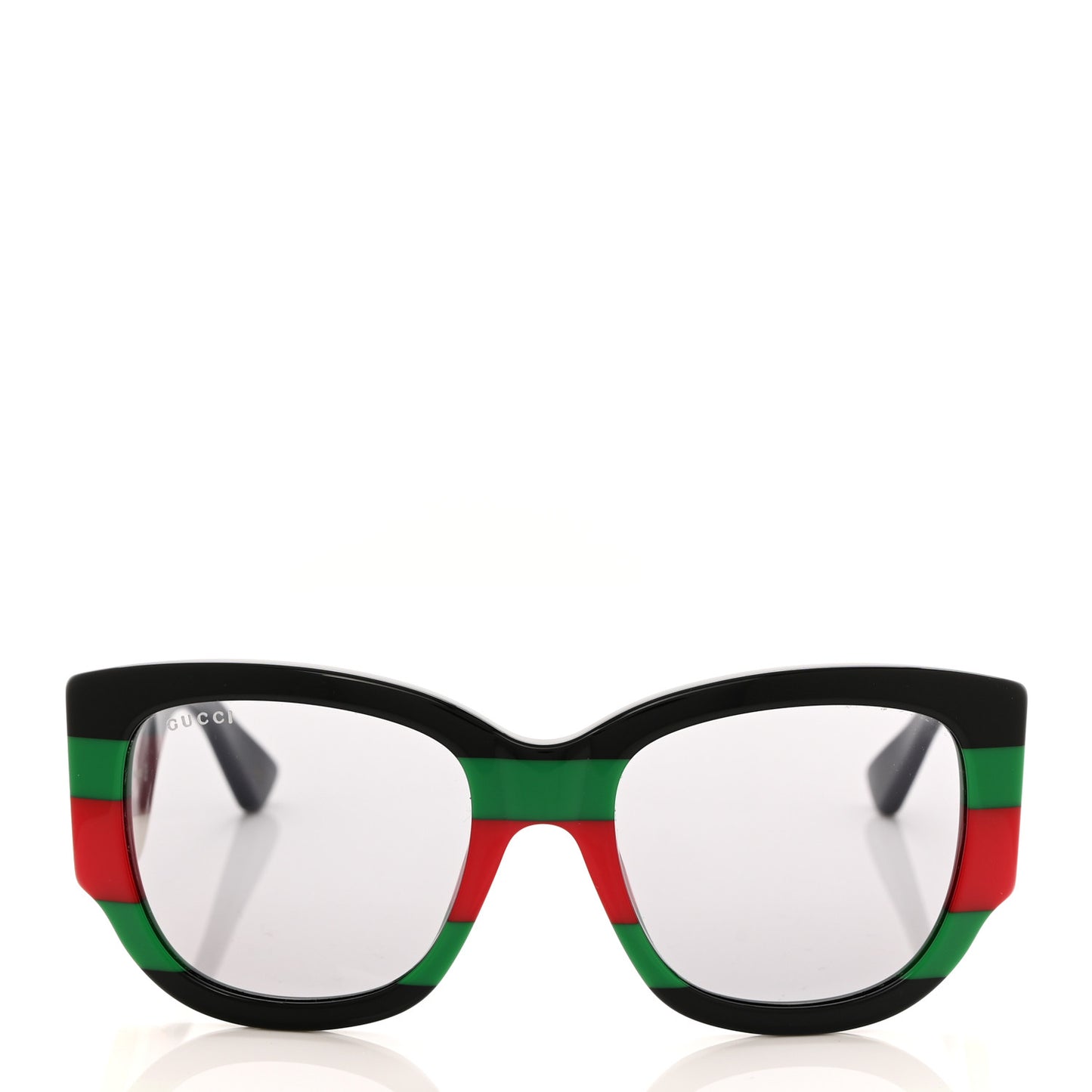 Acetate Web Oversized Frame Rectangle Sunglasses GG0276S Black Multicolor