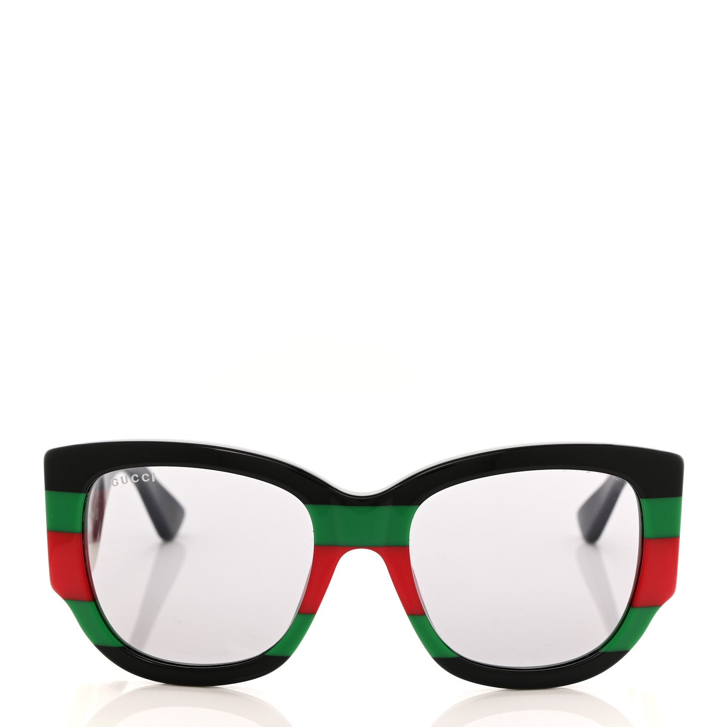 Gucci Acetate Web Oversized Frame Rectangle Sunglasses GG0276S Black Multicolor 2 of 8