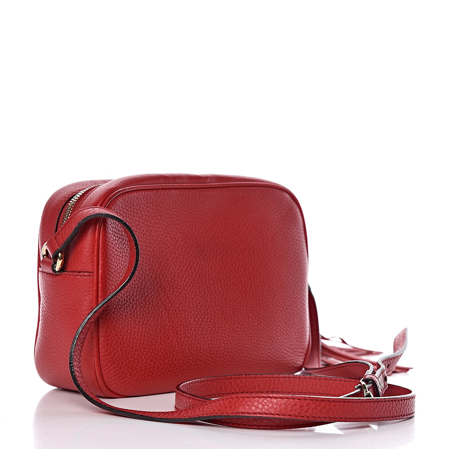 Pebbled Calfskin Small Soho Disco Bag Tabasco Red
