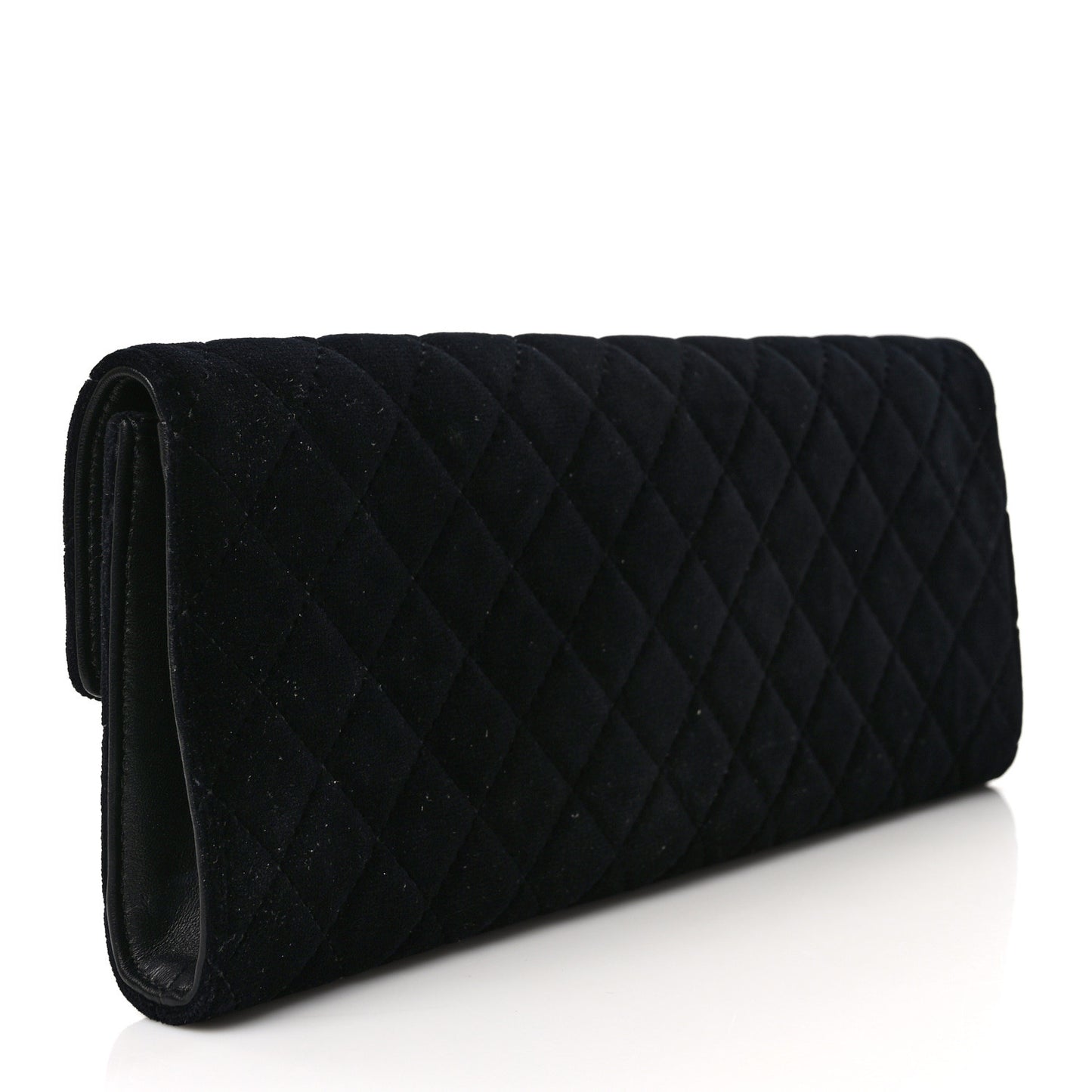 Velvet Quilted Paris Hamburg Clutch Black