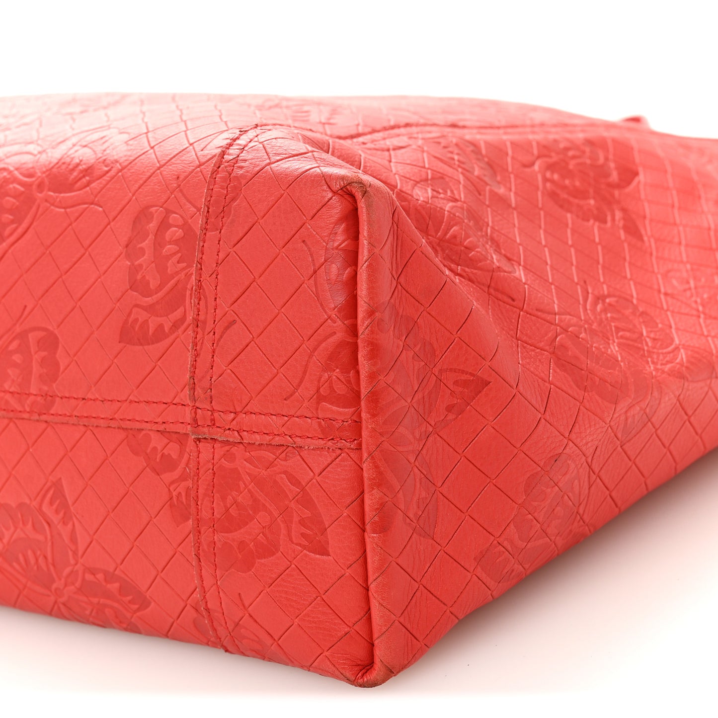 Nappa Intrecciomirage Butterfly Tote Red