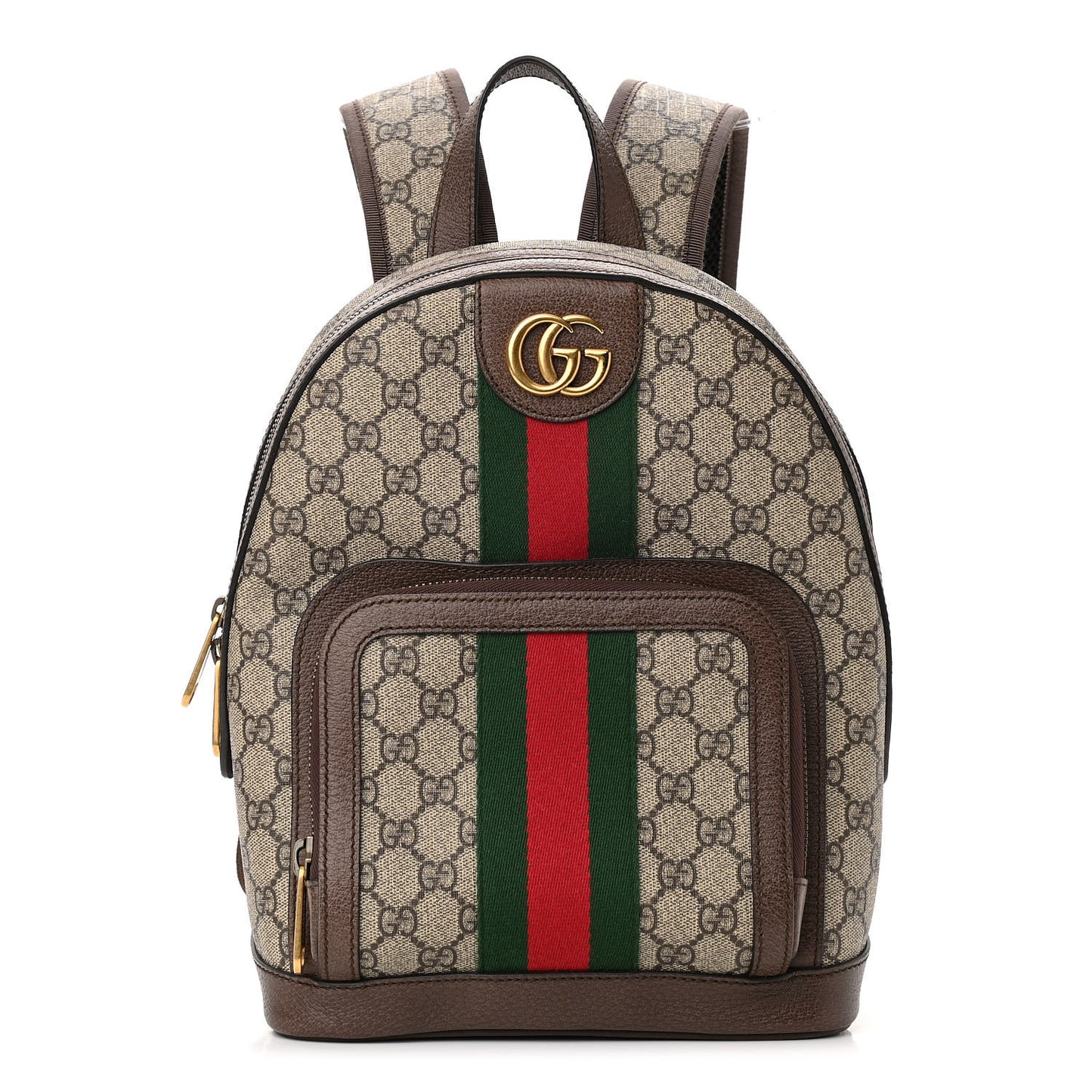 GG Supreme Monogram Calfskin Web Small Ophidia Day Backpack Beige Ebony New Acero