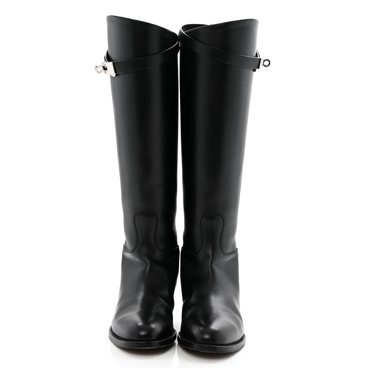 Hermes Box Kelly Jumping Boots 36 Black 2 of 10