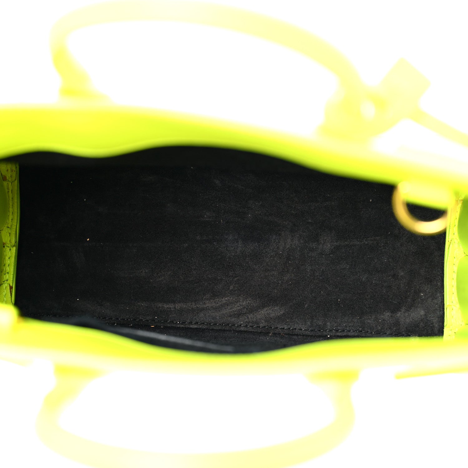 Saint Laurent Calfskin Nano Sac De Jour Neon Yellow 5 of 27