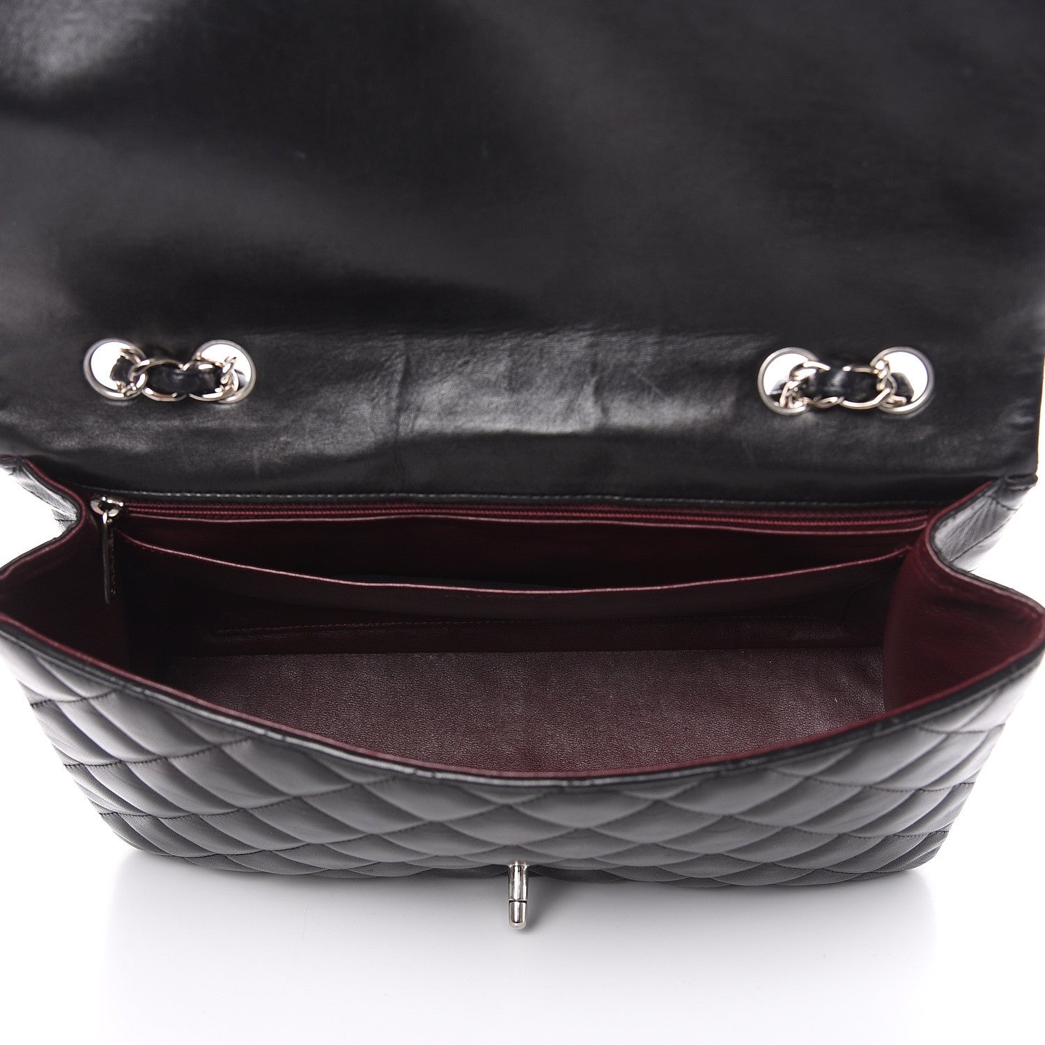 Chanel Lambskin Quilted Jumbo Single Flap Black 5 of 17