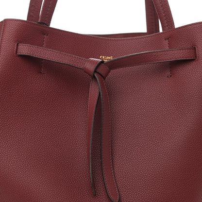 Celine Soft Grained Calfskin Small Belt Cabas Phantom Light Burgundy 7 of 10